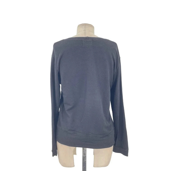 Monrow Classic Black Crewneck Pullover Sweatshirt Size‎ Medium - Picture 6 of 9